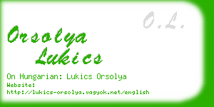 orsolya lukics business card